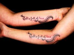 These matching tattoo ideas are great for couples, friends, and family members — from quotes to symbols, numbers, and more. Couple Tattoos Quotes Quotesgram