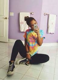Black And White Tie Dye Shirt Outfit Catalina Christiano Day To Day Fashion Feel Free To Message Me Clothes Casual Outfit For Teens Movies Girls W Fashion Tie Dye Shirts Clothes