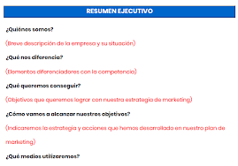 Cada proyecto de negocio es un mundo y puede. Que Es Y Como Hacer Un Buen Resumen Ejecutivo De Un Plan De Marketing Incluye Ejemplos Y Plantilla Asesorias
