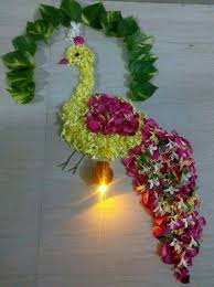 Floral Peacock Flower Bouquet Painting Rangoli Designs Flower Flower Petal Art