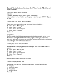 Contoh soal pilihan ganda ekonomi. Contoh Soal Pilihan Ganda Materi Koperasi Jawabanku Id