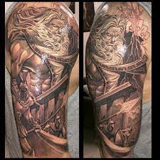 Tattoo Sleeves Or Sleeve Tattoos Generally Consist Of Multiple Tat Symbols That Have A Similar Motif Zeus Tattoo Tattoos Tattoo Sleeve Designs