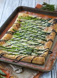 Asparagus Gruyere Tart With Balsamic Glaze Asparagus Recipe Asparagus Tart Recipes