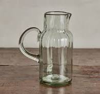Ribbed Glass Pitcher (Multiple Sizes)