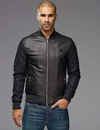 Antony Morato Wool Sleeved Leather Jacket Tessuti Leather Jacket Jackets Sleeves