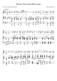 La letra la escribió francisco gonzález bocanegra y la música la compuso jaime nunó. Himno Nacional Mexicano Sheet Music For Piano Mixed Trio Musescore Com