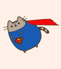 Pusheen Con Traje De Superman Pusheen Cat Pusheen Cute Super Cat
