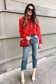 Calça Vermelha Combina Com Que Cor De Blusa 8 Looks Certeiros Para O Primeiro Encontro Steal The Look Blusas Vermelhas Look Calca Jeans Looks
