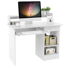 By techni mobili (299) $ 235 61. Yaheetech Computer Desk With Drawers Storage Shelf Keyboard Tray Home Office Laptop Desktop Table For Small Spaces