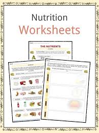 nutrition facts worksheets key