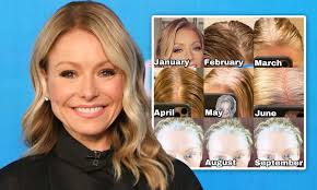 Check spelling or type a new query. Kelly Ripa 49 Gives Her Instagram Followers A Month By Month Guide To Her Grey Roots Progression Daily Mail Online