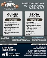 A interrupção se deve ao recebimento de um ofício do ministério. Prefeitura De Bayeux Oferta Vacinacao Da Covid 19 Para Professores Nesta Quinta 3 Prefeitura Municipal De Bayeux