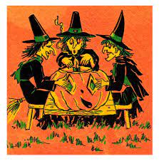 Three Witches Meeting Vintage Halloween Napkin! | This is an… | Flickr