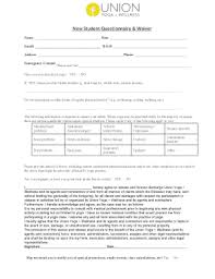 In the meantime, we'd love you to take 5 minutes now and please complete this form below. Fillable Online Unionyogastudio Health Questionnaire And Waiver Union Yoga Wellness Unionyogastudio Fax Email Print Pdffiller
