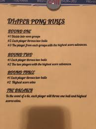 Rules For Diaper Pong Baby Shower Games Baby Shower Pong