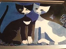 Rosina wachtmeister, ton doux pinceau nous touche. Special Ed Rosina Wachtmeister Silvered Foil Cat Print From Verkerke Gallery 503304042