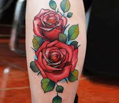Red Roses Tattoo By Andrey Vinokurov Post 20978 Traditional Rose Tattoos Red Rose Tattoo Rose Tattoos