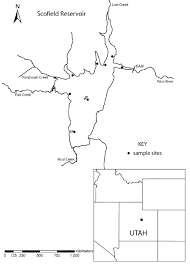 1 Map Of Scofield Reservoir Utah Showing The Eight