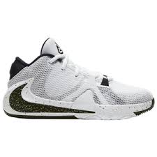 Textile/synthetic upper for a unique look befitting an elite athlete. Nike Zoom Freak 1 Boys Grade School Basketball Shoes Antetokounmpo Giannis White White Black