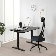 Bekant Desk Sit Stand Black Stained Ash Veneer Black 47 1 4x31 1 2 Ikea Ikea Bekant Ikea Bekant Desk Ikea
