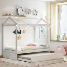 Canopy beds provide a nice infrastructure for any number of different types of canopies, allowing people to add flare, comfort, or even a shield from light or bugs. Kids Beds Kids Bedroom Furniture The Home Depot