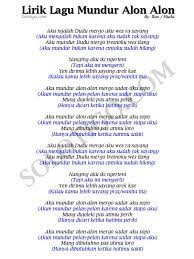 Arti Lirik Lagu Mundur Alon Alon Lirik Lagu Lirik Lagu
