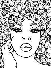 Coloring page of beautiful adult woman picture. Pin On Adult Coloring Designs