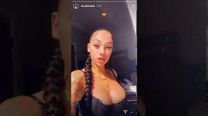 Bhad Bhabie on her IG story before she deleted it in a bra where you can  see her nip - YouTube