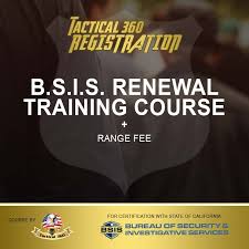 Use this online search tool to verify a license issued by the department of consumer affairs (dca) for the professions listed under license type. B S I S Renewal Training Course Fees Tactical 360 Firearms Training Defensive Tactics