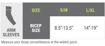 Vox11 Nike Pro Combat Sleeve Size Chart