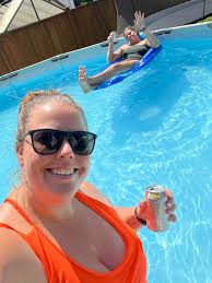 Pool water at 78 degrees for a refreshing swim