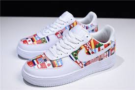 Nike Air Force 1 Low International Flags White Multi Color Men S And Women S Size Nike Shoes Air Force Air Force Shoes Nike Air Force