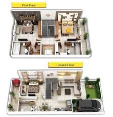 Duplex 3d View Duplex House Plans 3d View Manufacturer From Bhopal
