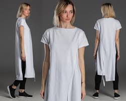 Short Sleeve Cotton Tunic White Asymmetric Women Shirt Dress Etsy In 2020 Dress Shirts For Women Cotton Tunics Shirt Dress