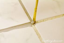 Painting Grout Lines Diy Bathroom Makeover Grout Paint Painting Tile