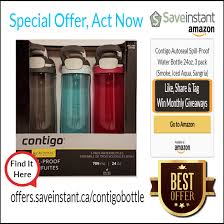Contigo Autoseal Spill Proof Water Bottle 24oz 3 Pack Smoke Iced Aqua Sangria Spill Proof Water Bottle Bottle Water Bottle