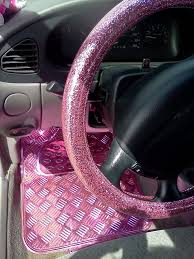 Glittery Pink Car Accessories 3 Pink Car Accessories Pink Car Interior Pink Steering Wheel Cover
