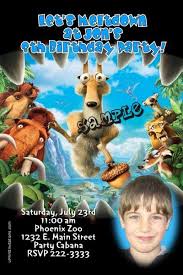 Ice Age Birthday Invitations Get These Invitations Right Now Design Yourself Online Download And Print Immediately Ice Age Ice Age Movies Dinosaur Movie