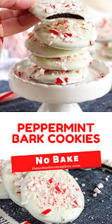 No Bake Peppermint Bark Cookies Video The Suburban Soapbox Recipe In 2020 Peppermint Bark Cookie Baking Christmas Baking