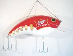 Miller Beer Oversized Fishing Lure High Life Hooks Advertising Sign Display Fish Miller Miller Beer Sign Display Advertising Signs