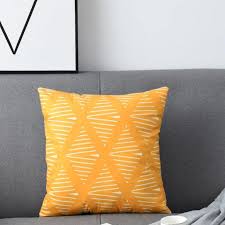 غطاء خدادية زينة برتقالي و أبيض Home Accessories Throw Pillows Pillows