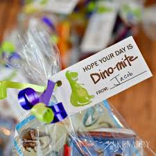 dinosaur party favors free printable treat tag for birthday or valentine s day