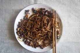 Noodles With Black Bean Sauce Jajangmyeon Black Bean Sauce Food Fresh Food