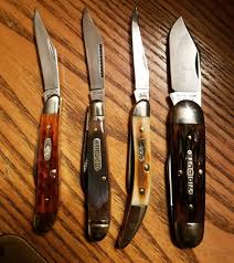 The 6 blades include a detail blade, a straight gouge. Four Small Watchpocket Jack Knives Case Bone Handle Peanut Old Timer Bone Handle Case Two Blade Texas Toothpick Gec W Pocket Knife Knife Best Pocket Knife