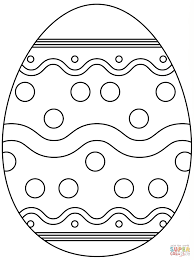 Easter Egg With Abstract Pattern Ostereier Farben Osterei Malvorlage Muster Malvorlagen