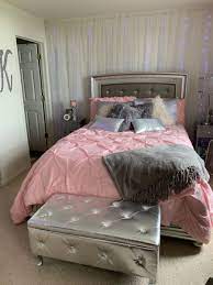 Bling Bedroom Pink Silver Gray Luxury Room Bedroom Room Design Bedroom Girl Apartment Decor
