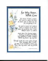 For My Sister With Love Sister Poems Birthday Gifts For Sister Letter To Sister