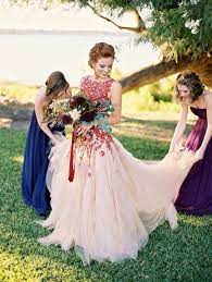 Nontraditional Wedding Dress Unconventional Wedding Dress Wedding Dresses Unique Floral Wedding Dress