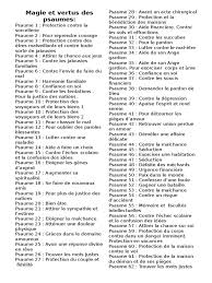 Magie Et Vertus Des Psaumes