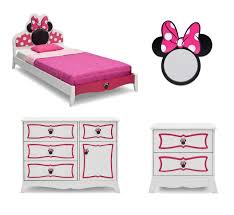 Minnie Mouse Disney Bedroom Set Twin Bed Kids Furniture Polka Dots Pink Girls Girly Bedroom Collection Twin Bedroom Minnie Mouse Bedroom